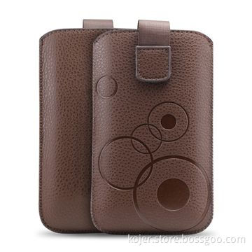 Mobile Phone Case for iPhone 4/4S, Made of PU Leather, with Retractable Pull-tab